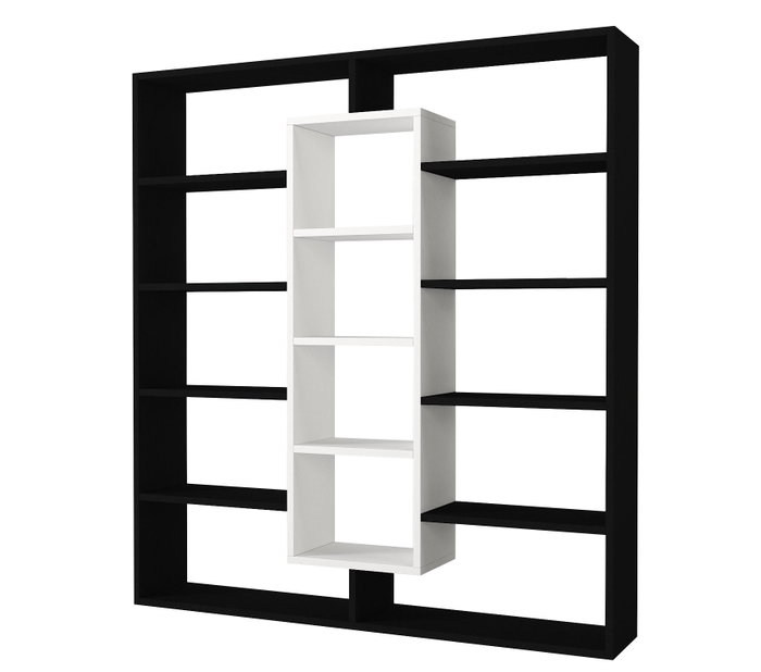 Hanah Home Ample Estantería Blanco y Negro Hanah Home Ample Estantería Blanco y Negro